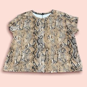 Torrid Ribbed textured Snakeskin Crop Top